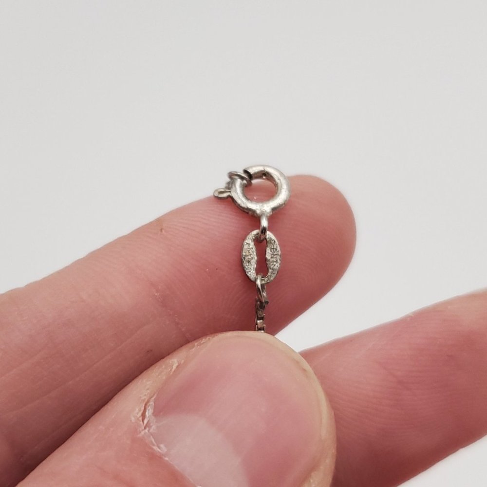 18 Inch 925 Sterling Silver Large Rustic Maze Design Pendant Necklace - Picture 6 of 9